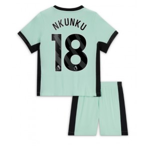 Chelsea Christopher Nkunku #18 Replica Third Stadium Kit for Kids 2023-24 Short Sleeve (+ pants)
